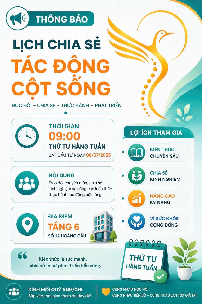 Lịch Chia Sẻ Tác Động Cột Sống